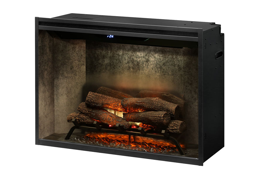 Realogs Log Set Option with Weathered Concrete Panels