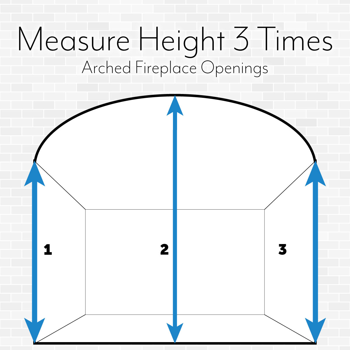How to Measure Your Arched Fireplace Door Height