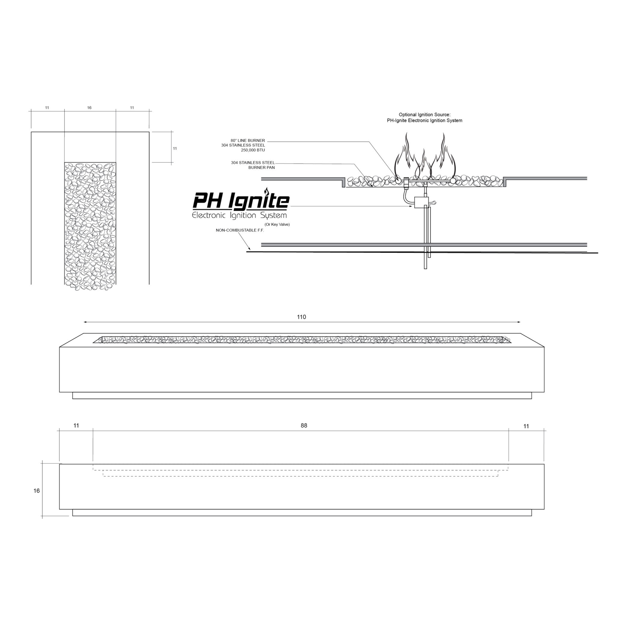 Tavola 110 Dimensions